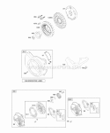 Blower Housing Flywheel Rewind Starter Diagram and Parts List for 122132-0110-B8  Briggs and Stratton Engine